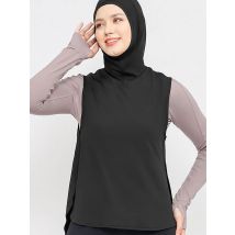 Solid Vest Design Inner Hijab Women Sport Muslim Instant Turban For Ladies Headband