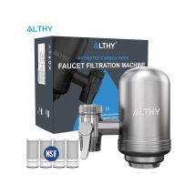 ALTHY Stainless Steel Faucet Tap Water Filter Purifier System, NSF Certified Reduces Lead, Chlorine & Bad Taste Kitchen