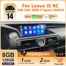 Radio samochodowe Android 14 dla Lexus IS RC 200 250 300 350 200t 300h 2013-2019 128GB Multimedialny odtwarzacz wideo CarPlay Autoradio 4G
