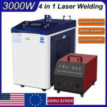 Saldatore laser Raycus 4 IN 1 1500W/2000W/3000W 380V Saldatura laser a fibra Macchina da taglio per pulizia Modello doppio pendolo Stock UE