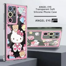 Süße Hallo Kitty Handy hülle für Samsung Galaxy S23 S22 Ultra S20 Fe S21 plus klare Silikon hülle