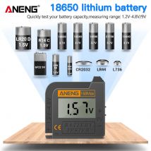 ANENG 168Max Tester batteria al litio Capacità Test universale digitale Analizzatore di carico a scacchi Display Controllo cella a bottone AAA AA