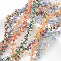 95 Teile/los 5x8mm Facettierte Überzogene Kristall Glas Teardrop Perlen DIY Schmuck Machen Ohrring Anhänger Zubehör Großhandel