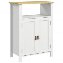 kleankin Mueble de Baño con 2 Puertas Compartimento Abierto 60x30x80,5 cm Blanco