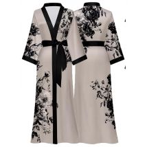 Oversize Long Robe Spring Summer Women Sleepwear Kimono Bathrobe Gown Sexy Satin Nightwear Nightgown Loose Home Dress Loungewear