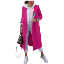Frauen Jacken Wolle Mischungen Kleidung Herbst Lange Trenchcoat Jacke Für Frauen Streetwear Oberbekleidung Einfarbig Revers Mode