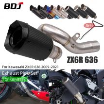 BDJ ZX6R 2021 Auspuffrohr Auspuff Schalldämpfer Escape Link Rohr Endrohr Mittelrohr Für Kawasaki ZX6R 636 2009-2021 2020 ZX636 2019