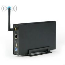 Tragbares 3,5-Zoll-HDD-SSD-Gehäuse, tragbares USB3.0 Rj45 Ethernet NAS Netzwerk-Streaming-Server-Speicher für Gehäuse