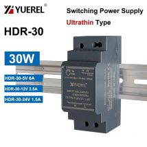 HDR 30W 5V 12V 24V Ultradünnes Schaltnetzteil DIN-Schienen-Transformator