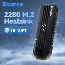 RAGEER RA170 M.2 SSD Dissipatore di calore in alluminio con cuscinetti termici per SSD NVMe/NGFF 2280 per PC, PS5