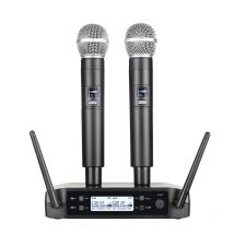 Mikrofon bezprzewodowy Ręczny podwójny kanał UHF Mikrofon dynamiczny o stałej częstotliwości do karaoke Wesele Impreza Zespół Kościół Pokaz
