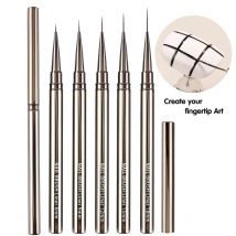 6/9//18mm Malerei Blumen linie Streifen Stift Nagel liner DIY Zeichnung Metall griff Nail Art Pinsel mit Abdeckung Nagel bürsten