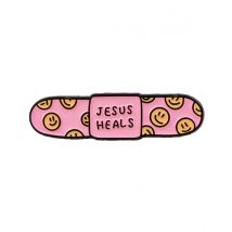 Jesus Heals Pflaster Emaille Pin Kawaii Anstecknadeln für Rucksäcke Cartoon Abzeichen Niedliche Brosche für Kleidung Schmuck Geschenke für Freunde