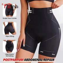 Flarixa Ultra Dünne Eis Seide Shapewear Hohe Taille Bauch Abnehmen Höschen Frauen Sicherheit Shorts Postpartale Abnehmen Unterwäsche Hosen