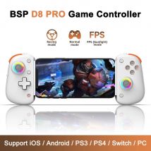 Maniglia wireless per controller tablet BSP D8 PRO RGB per gioco Switch Joystick allungabile Bluetooth per P3 P4 Android IOS Gamepad