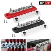 Auto klemmen block positiv negativ Sammel schiene 150a 48V Strom verteilungs block m6 m4 termianl Bus für Autoboot