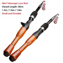 Tragbare Mini-Teleskop-Angelrute aus Kohlenstoff, maximale Widerstand: 8 kg Spinning Casting