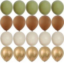15/20PCS Palloncini vintage da 10 pollici Set di palloncini retrò verde kaki per anniversario di matrimonio Forniture per decorazioni per feste di buon compleanno