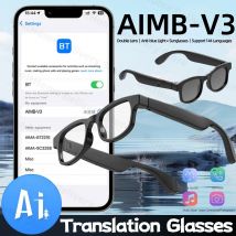 AI Smart Glasses Photochromic Multifunction 144 Language Bluetooth Calling Voice Assistant Music Player Translate Camera Glasses