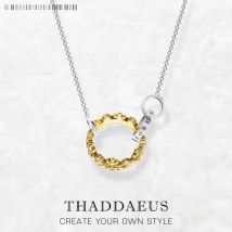 Złoty naszyjnik z koroną królewską Łańcuszek Elegancka biżuteria Europa 925 Stering Silver Brand New Romantyczny prezent dla kobiet