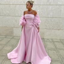 Achitree sexy Meerjungfrau Abendkleider rosa träger lose boden lange Ballkleid Saudi-Arabien Party Cocktail Ballkleider benutzer definierte Größe