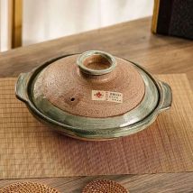 Japanischer Ton Auflauf Eintopf inländische Gas Auflauf Suppen topf offenes Feuer flachen Topf Keramik Reis Kochform für Gasherd