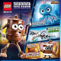 Tung Tung Tung Sahur ‌   Figur zusammengebautes Spielzeug italienischer Brainrot Tralalero Tralala ‌   Boneca Kinder Bausteine Blind Box Spielzeug Geschenke