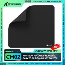 ATTACK SHARK CM02 Large eSport Gaming Mousepad, 450x400x4 MM, Textured Smooth Surface, Non-Slip Rubber Base, Micro-Knit Edges