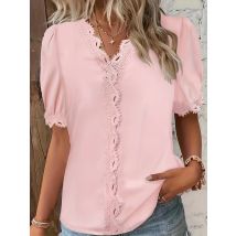 Temperament Bluse Casual Lose Frau Hemd Elegante Kurzarm Bluse Wochentag
