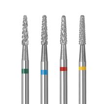4 Grana Punta da trapano per unghie in metallo duro Fresa elettrica per manicure Ruota bava Rimuovi strumenti per smalto gel Accessori per lime per unghie