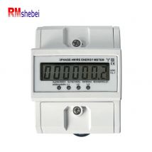 RMshebei Din Rail AC 230 380V 3 Phase 4 Wire Energy Meter Power Consumption Monitor kWh Meter Wattmeter Bivolt 100A 50/60Hz LCD