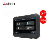 Aplicación inalámbrica impermeable de 7 pulgadas, conexión Bluetooth portátil para exteriores amplia, sistema operativo IOS Android, motocicleta CARPLAY