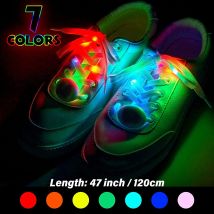 2Pcs LED Sport Luminous Shoelaces Glow Shoe Strings Round Flash Light Shoelaces Batteries No Tie Lazy Shoe Laces Party Decor