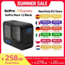 Cámara de Acción gopro HERO12, videocámara deportiva para casco, color negro, hypersmoot6.0, 5,3 k60