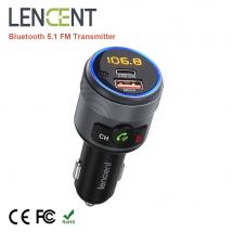 LENCENT Trasmettitore FM Modulatore Bluetooth 5.1 per auto con tipo C PD 20W e QC3.0 18W Caricatore rapido per auto Lettore MP3 Radio Kit per auto