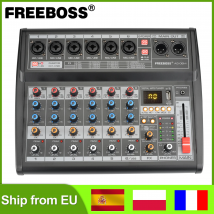 Freeboss AG-06M Console di missaggio scheda audio 48V Phantom Power 16 funzione di registrazione USB digitale Mixer audio 6 canali