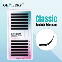 GEMERRY Classic Eyelash Extension Individual False Lashes Hand Made 8-14/15-20/20-25mm Mix Length Faux Mink Eyelashes Extensions