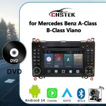 CHSTEK Autoradio DVD Android 14 Carplay für Mercedes Benz A/B Klasse W169 W245 Viano W639 W906 B200 Sprinter GPS Navigation WIFI