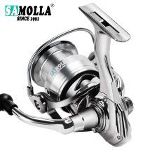 SAMOLLA Nuovo mulinello da spinning 10 kg Max Drag mulinello in grafite 6 + 1 cuscinetti a sfera, rapporto di trasmissione 5.2:1 mulinello da pesca per pesce persico, spigola e luccio