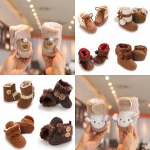 Winter Neue Nette Braune Baby Booties Junge Mädchen Stiefel Baumwolle Weiche Sohle Nicht-Slip Warme Kleinkind Erste Wanderer Infant krippe Schuhe