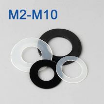 0,3/0,5/0,8 mm Schwarz/Weiß Kunststoff Dichtung Nylon Ultradünne Unterlegscheibe Flachring Dichtungsscheibe M2 M2,5 M3 M4 M5 M6 M8 M10
