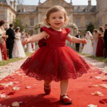 New Years Wedding Princess Dress For Girls Kid Vestidos Birthday One Year Dress Party Baptism Bow Clothes Christmas Costume 0-2Y