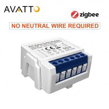 AVATTO 1/2/3 Gang Tuya Zigbee Light Switch Module No Neutral Wire, 2 Way Control DIY Smart Breaker Works with Alexa Google Home