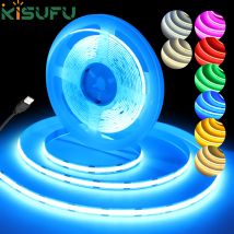 Nuova striscia USB COB 5V 320Led/m Blu/Bianco/Rosso/Verde Nastro adesivo flessibile Illuminazione notturna Retroilluminazione TV Decorazioni per la casa 3M 5M