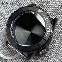 SKX007 Black PVD Watch Case for NH34 NH35 NH36 NH38 NH72 Automatic Men Watch Domed Sapphire Crystal Diving 200m Waterproof 41mm
