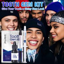 Zahn Edelstein Kit Kleber Professionelle DIY Zähne Diamant Kristall Schmuck Ätzen Gel Licht Heilung Kieferorthopädie Klebstoff Klebematerialien
