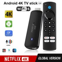 Android 14 TV Stick Mortal Q8 Versione Globale Chip Allwinner H313 Wifi6 Telecomando Vocale 8K 4K@60fps Streaming YouTube TV Stick 2G8G16G