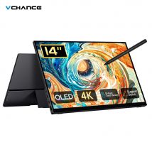 Tragbarer 14-Zoll-4K-OLED-Monitor mit Touchscreen und Stylus, HDMI-kompatibler externer Gaming-Monitor für PS5 Switch Laptop MacOS