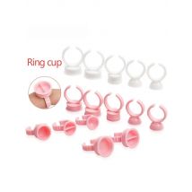 100Pcs Disposable Eyelash Glue Fan Cup Rings Holder Container Tattoo Pigment Cups Eyelash Extension Supplies Lash Lifting Tool