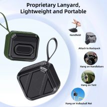 Tragbarer Bluetooth-Lautsprecher – Bluetooth 5.0-Musikbox, TF-Karten/USB-Wiedergabe, Party, Sportreisen